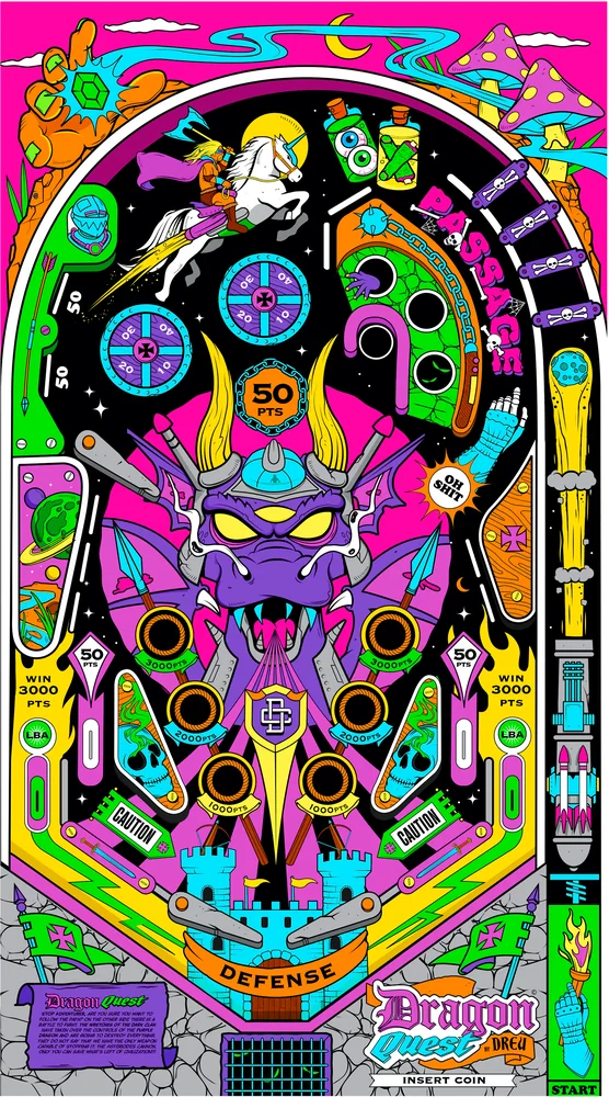 Tablero de pinball Dragon Quest