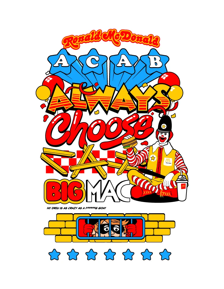 El estampado completo de RONALD ACAB