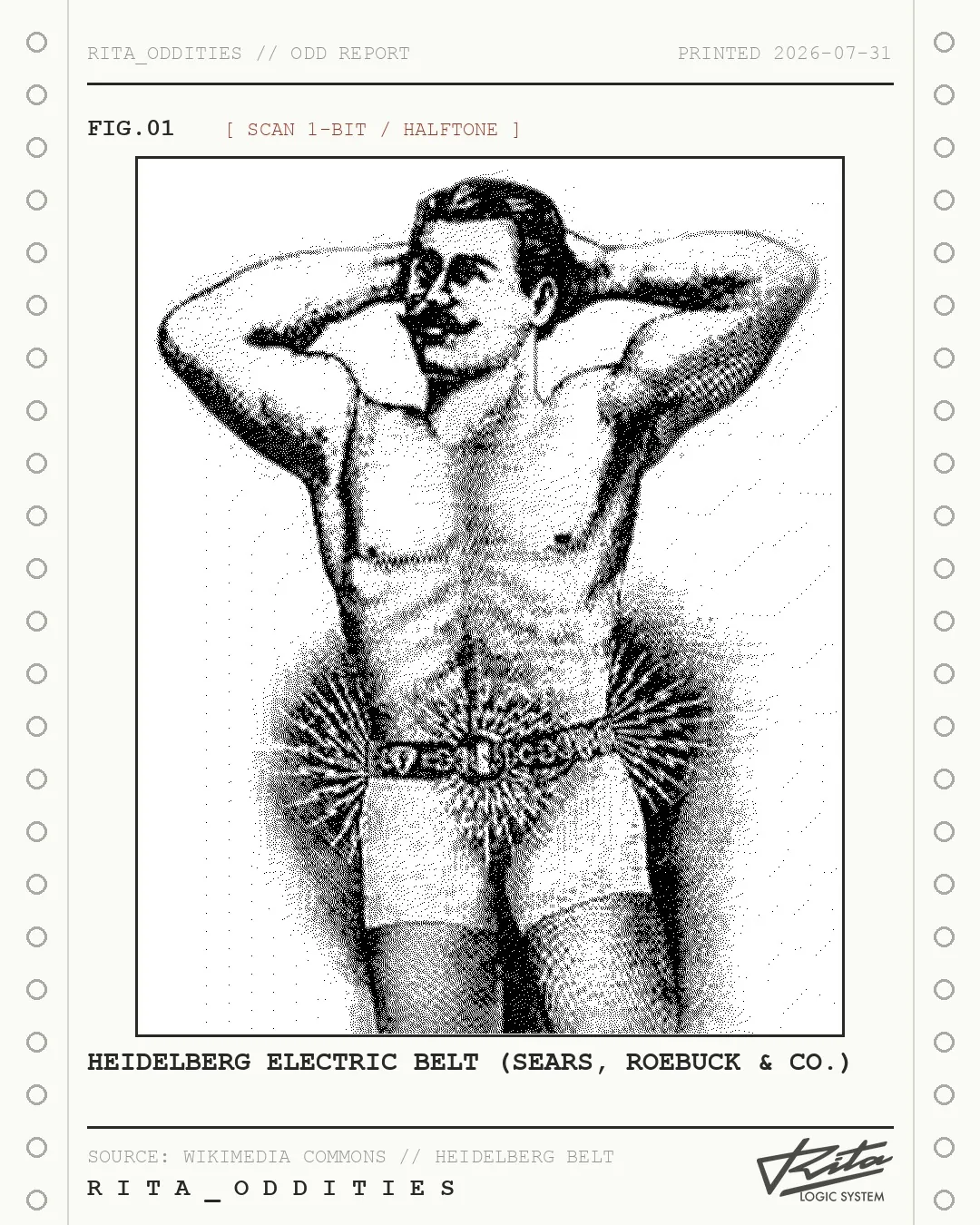 Lámina de Rita: Heidelberg Electric Belt (Sears, Roebuck & Co.)
